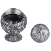 Okrągła popielniczka metalowa w stylu vintage [13220000452]